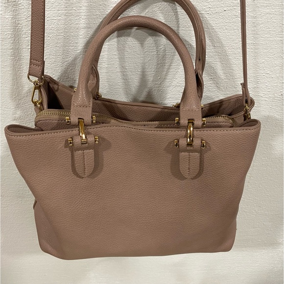 Miztique Purplish Pink Vegan Leather Convertible Crossbody / Satchel Bag - Picture 3 of 15